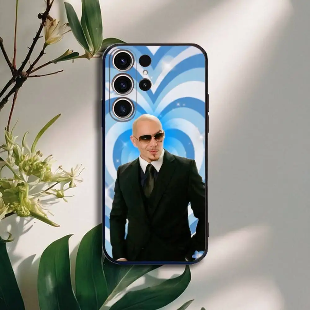 حافظة هاتف Mr W-Worldwide Pitbull لهاتف SamsungS25,24,21,22,23,30,Ultra,20,Plus,Fe,Lite,Note,10,9,5G غطاء أسود