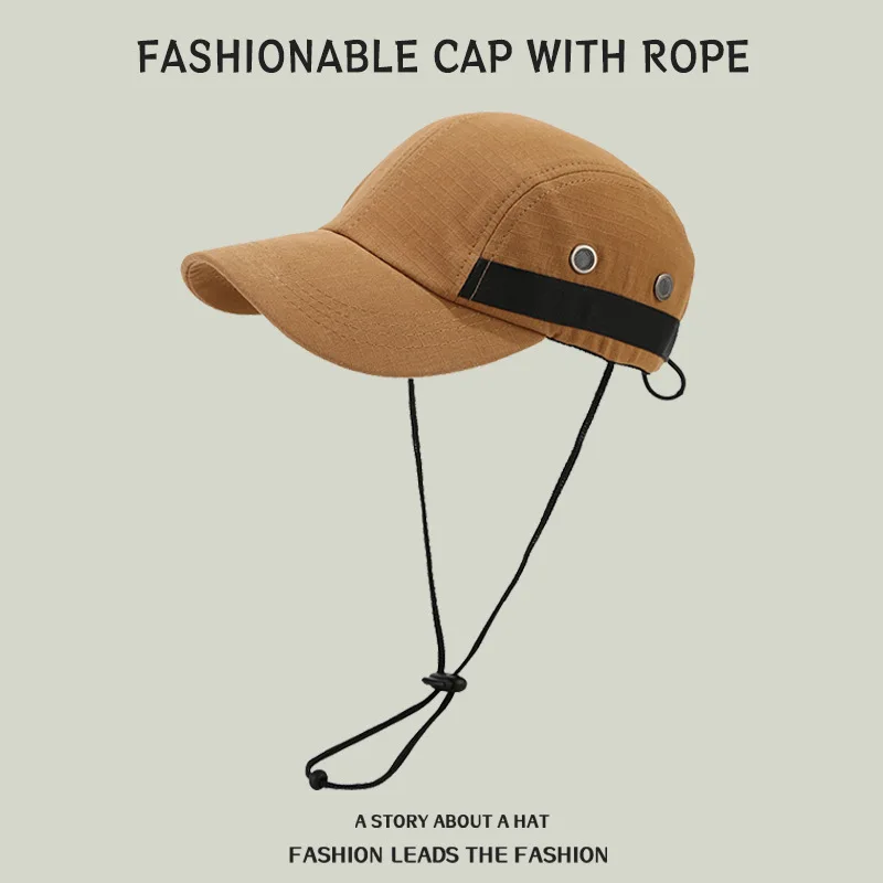 

Breathable Quick Dry Baseball Cap Women Wide Brim Korean Style Summer Outdoor Hats Light Men Mountain Cap Fishing Windproof Rope