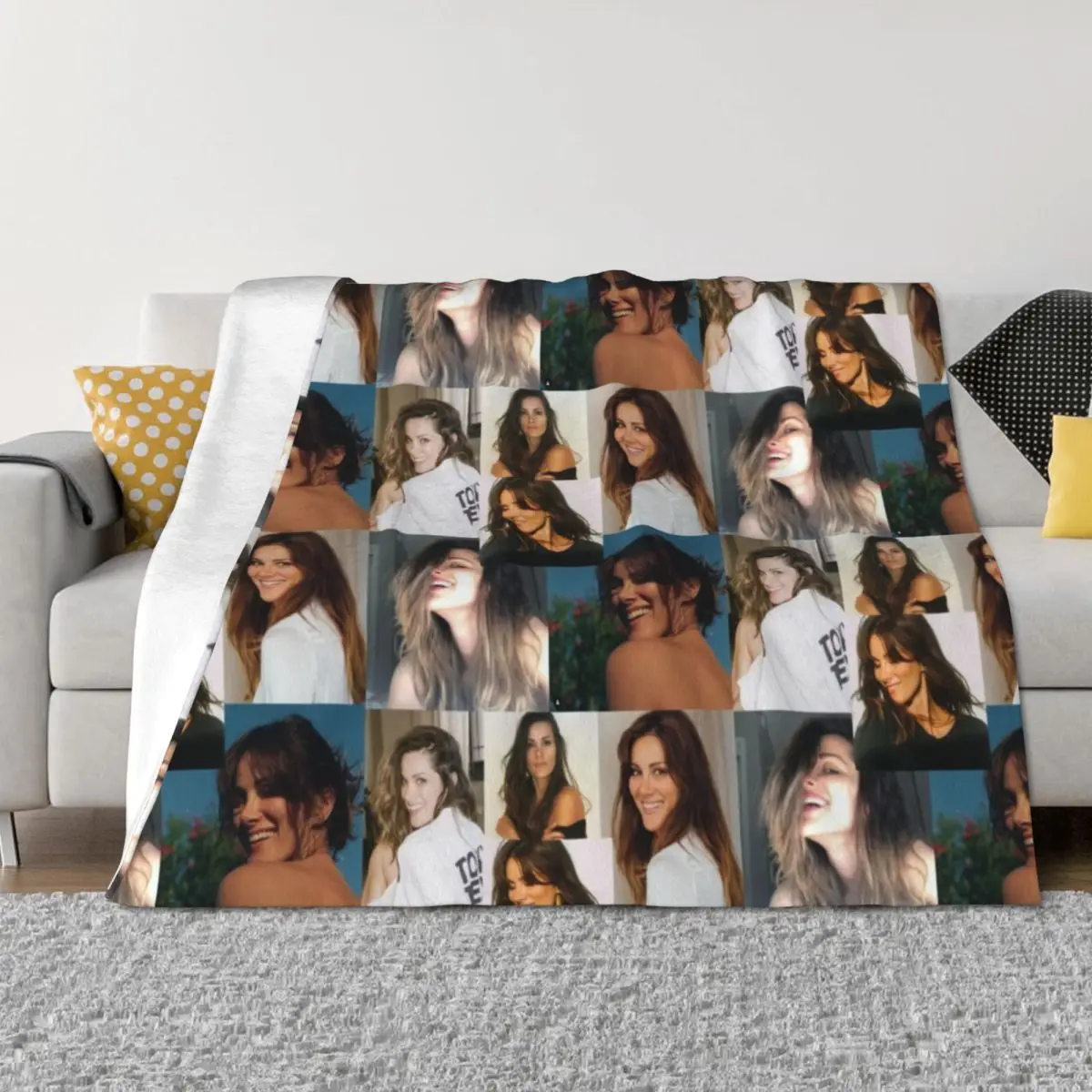 

Stefania Spampinato Throw Blanket Soft Plush Plaid Bed covers Luxury Brand Camping Blankets