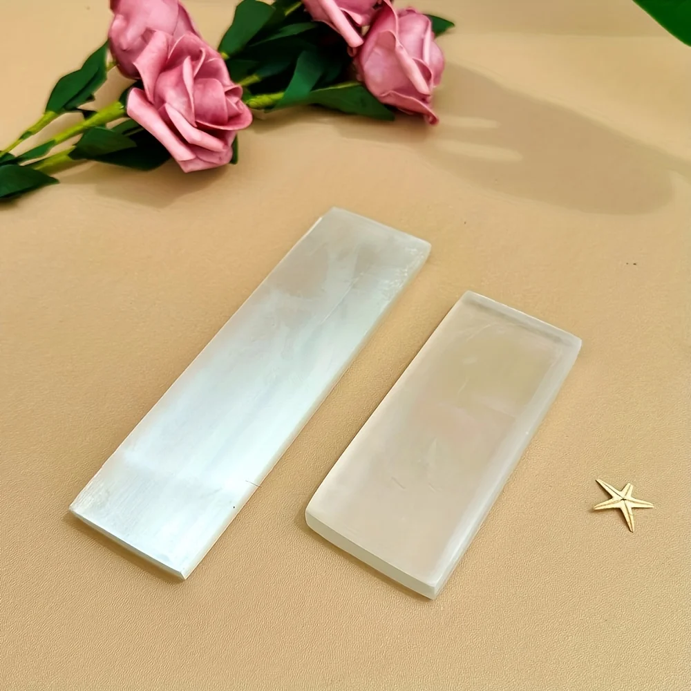 1pc Selenite Charging Station Flat Crystal Plate (Crystal Cleaning, Charging & Purification) Natural Minerales, DIY gemstones
