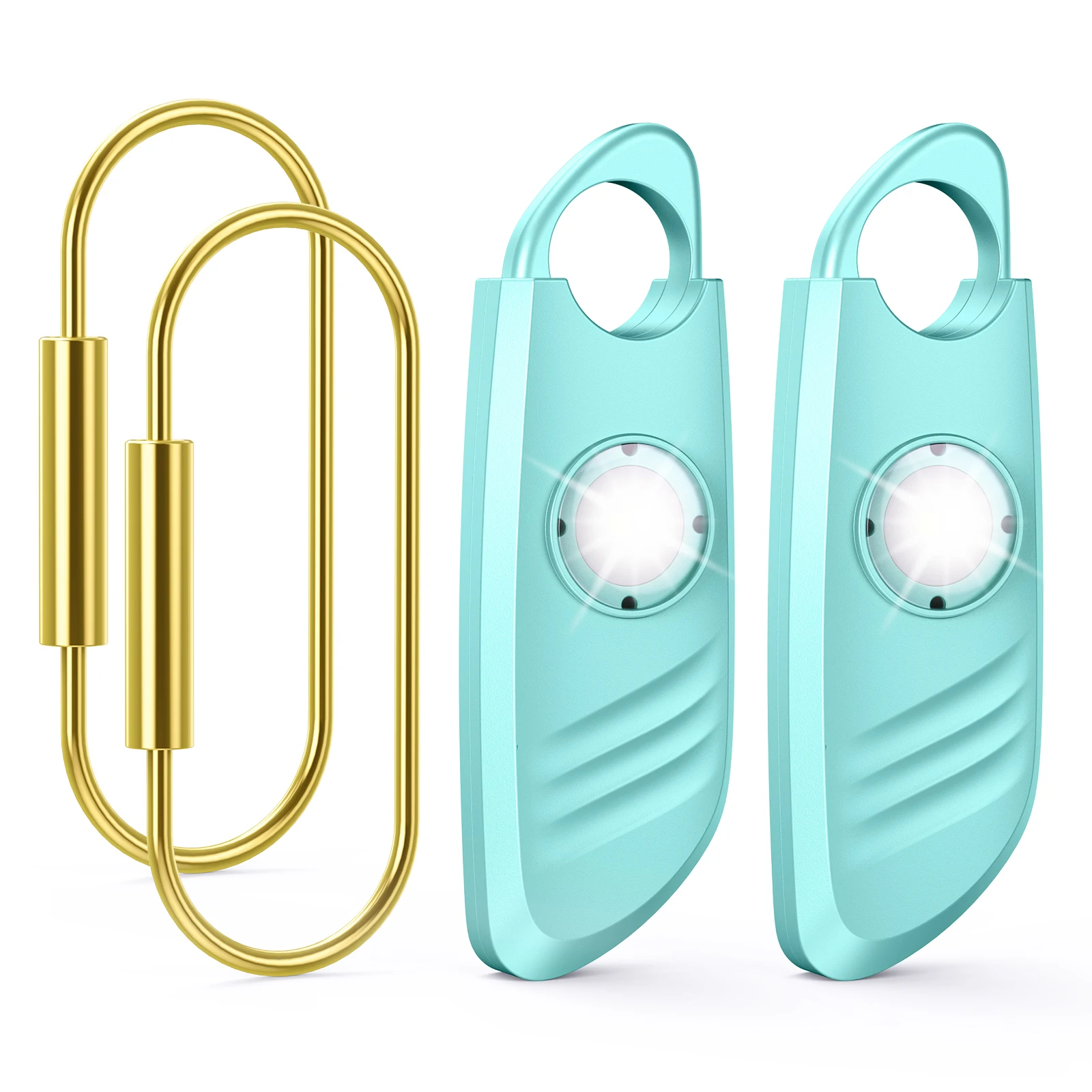 

2PCS Personal Alarm Keychain Loud 140dB Siren with Strobe Light and Carabiner for Women Children Elderly Emergency Call