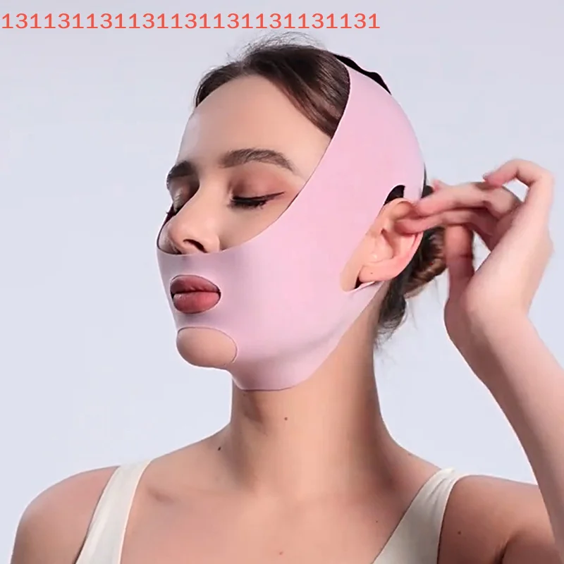 조절 가능한 얼굴 윤곽 수면 마스크 통기성 탄력 V라인 슬리밍 밴드 스킨케어 리프팅 타이트닝 주름 방지 도구