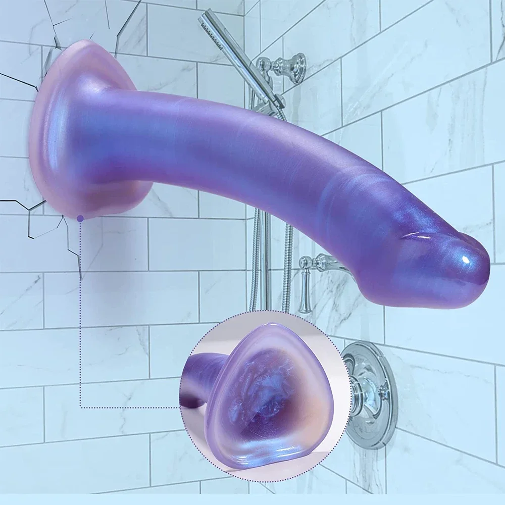 New 7.5inch Jelly Small Dildos for Beginners Realistic Anal Dildo with Suction Cup Flexible Strapon Penis Sex Toys for Women Men