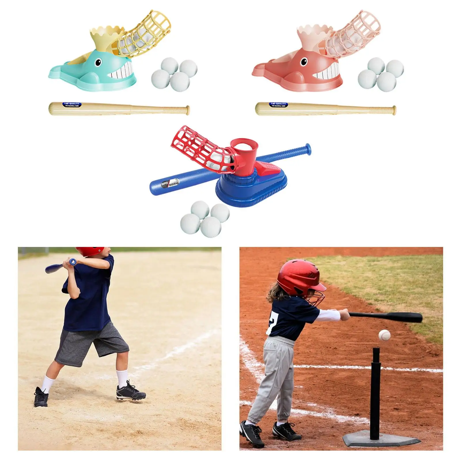 Baseball Pitching Machine for Kids, Durable Baseball Batting Machine with