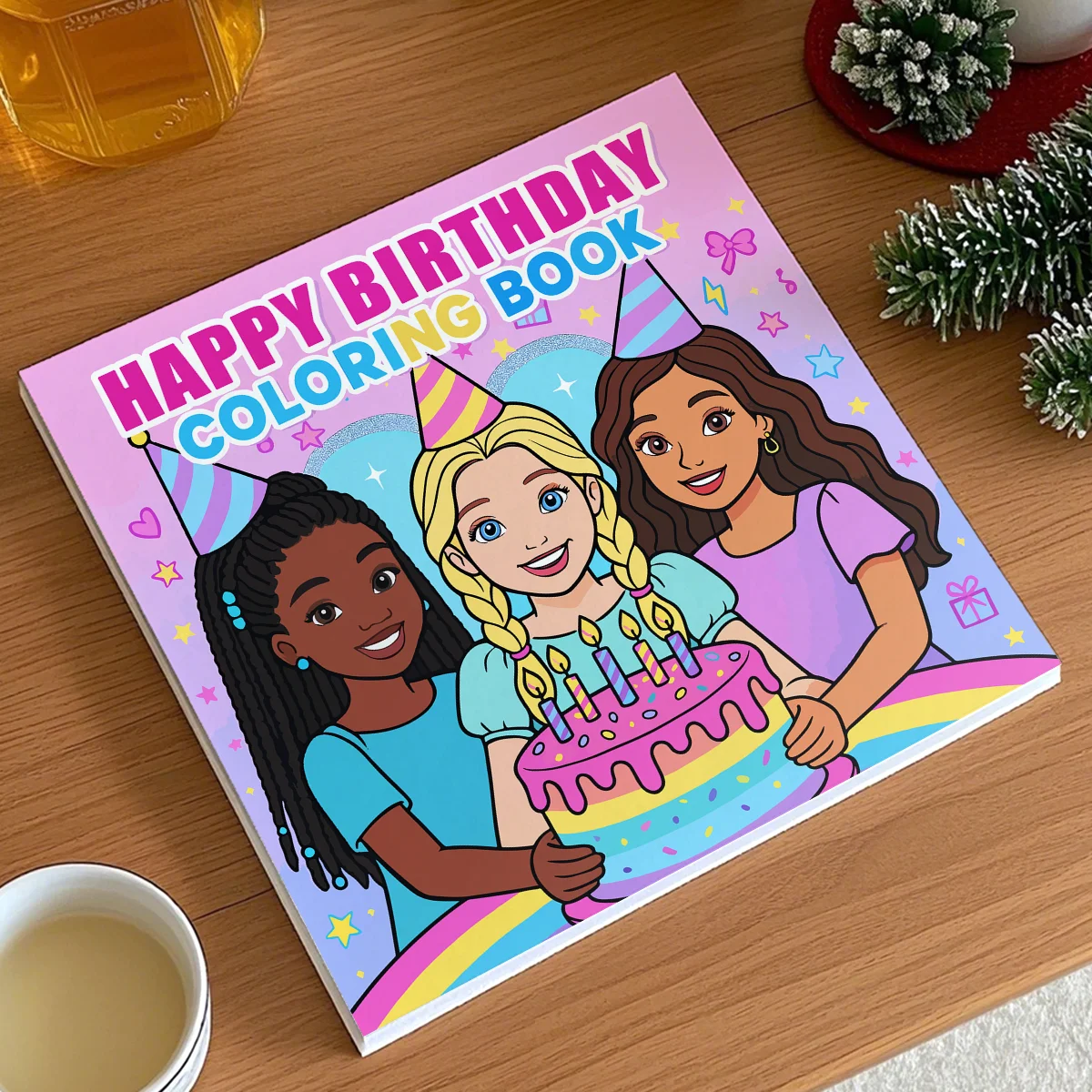 HAPPY BIRTHDAY Coloring Book for Adults And Teens Featuring DIY Painting Drawing Book Perfect Gift for Birthday ﻿for Relaxation