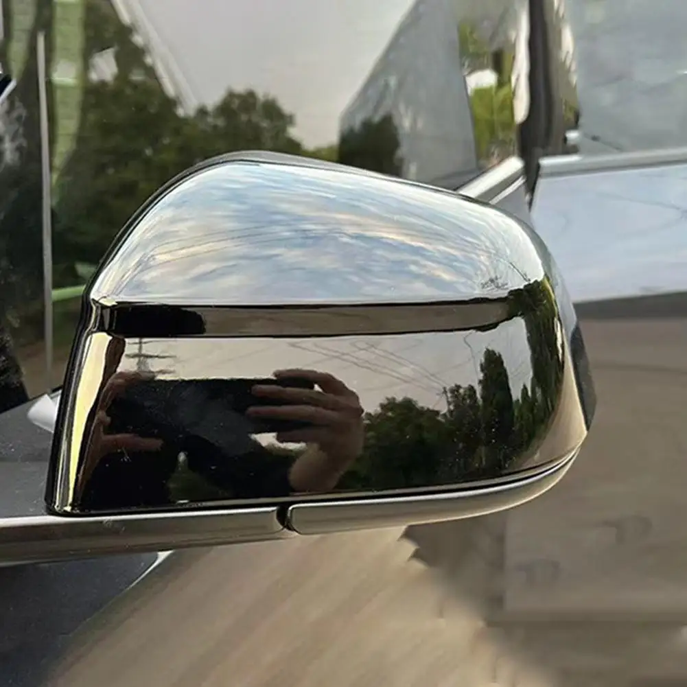 For Tesla Model Y Juniper / Launch 2025 Matte Carbon Fiber Rearview Mirror Cover Caps Rear View Mirror Shell Replacement Cover