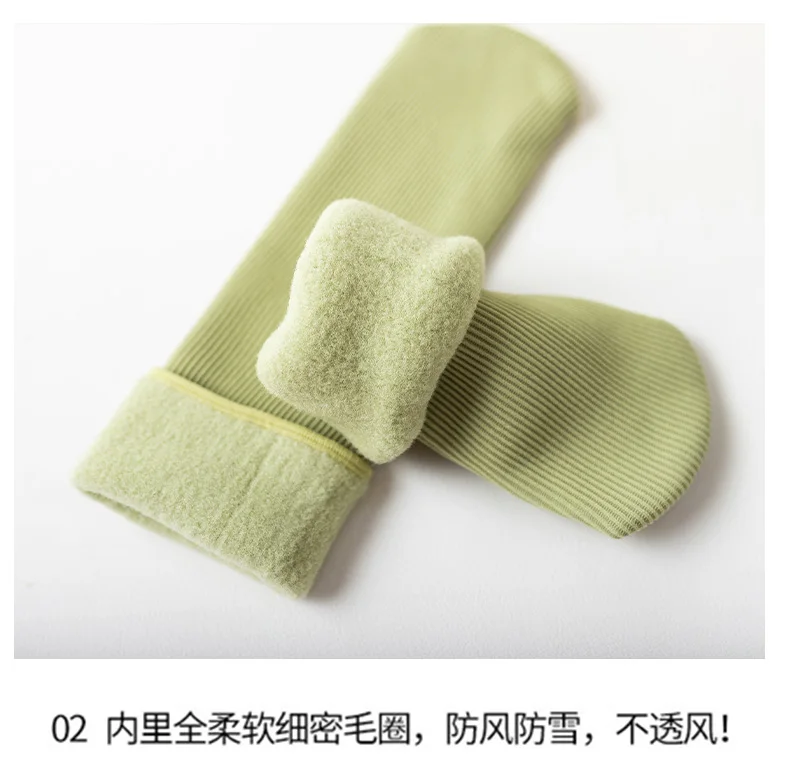 Winter Süßigkeiten Farben Mädchen Kinder Baumwolle vertikale Streifen lange Socken kälte beständig halten warm verdicken Baby Kind Jungen Schnees trümpfe – Detail 18