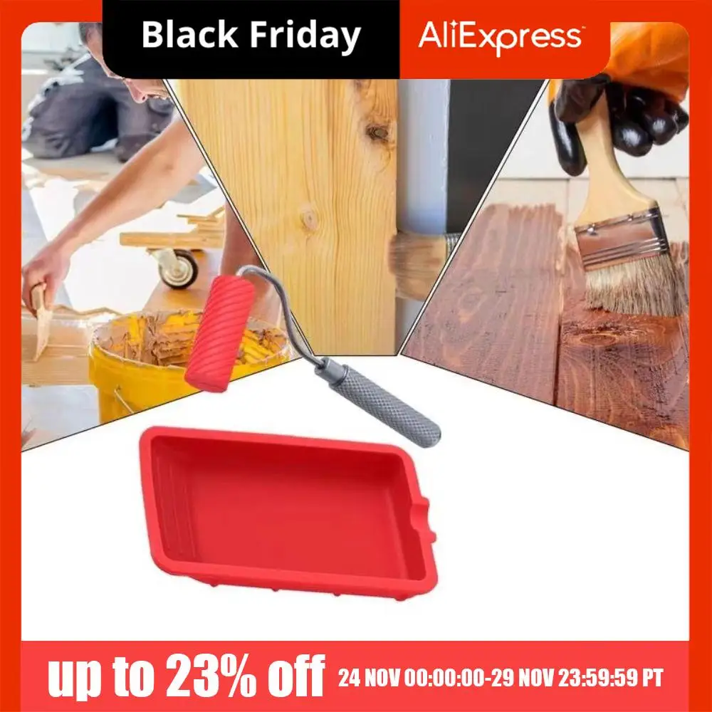 

Soft Silicone Silicone Paint Roller Aluminum Handle Easy to Clean Small Paint Roller Mini Size 48Mm Roller