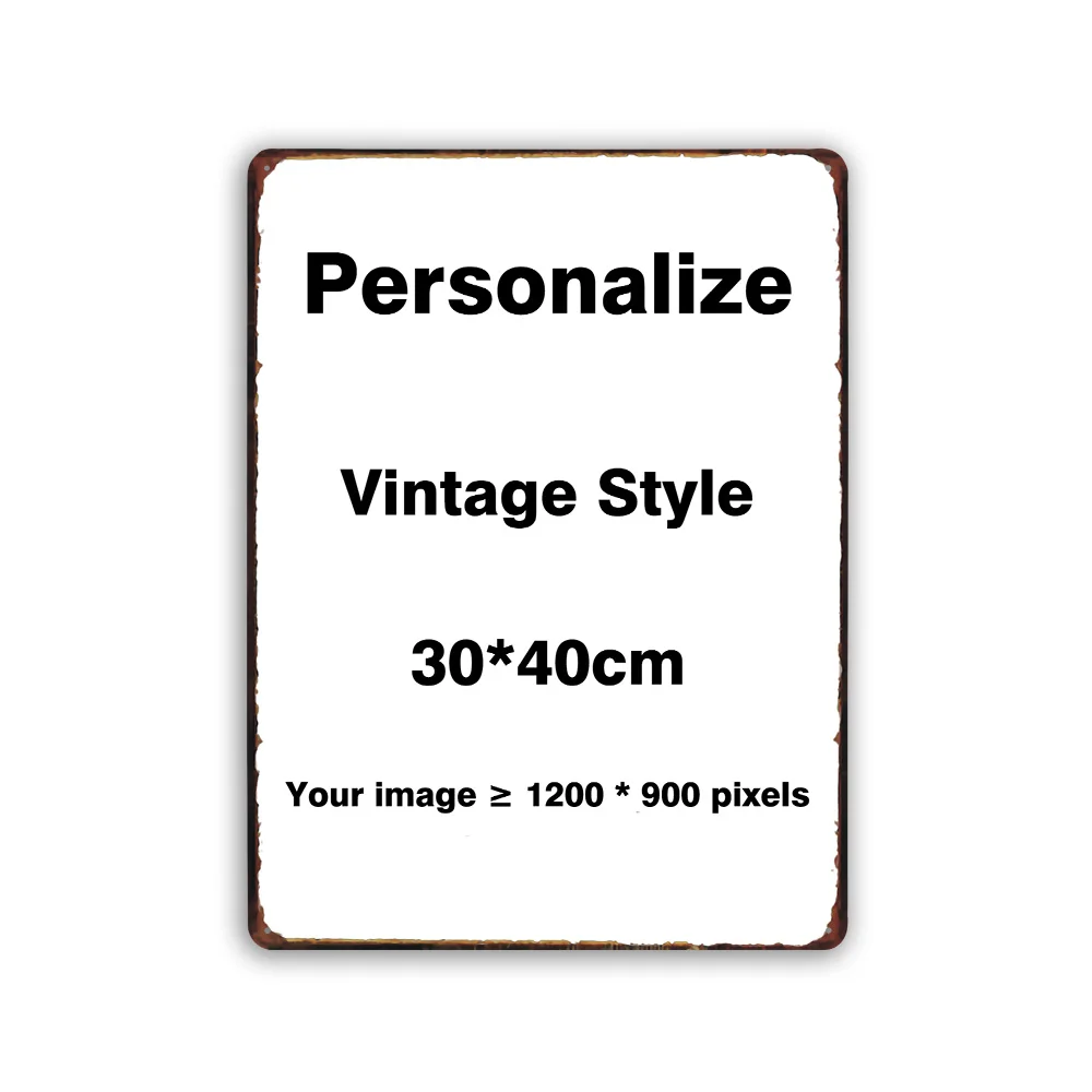 Aangepaste metalen blikken bord Vintage Wall Art Poster Personaliseer kamerdecoratie, Dropshipping groothandel gepersonaliseerd cadeau gratis ontwerp