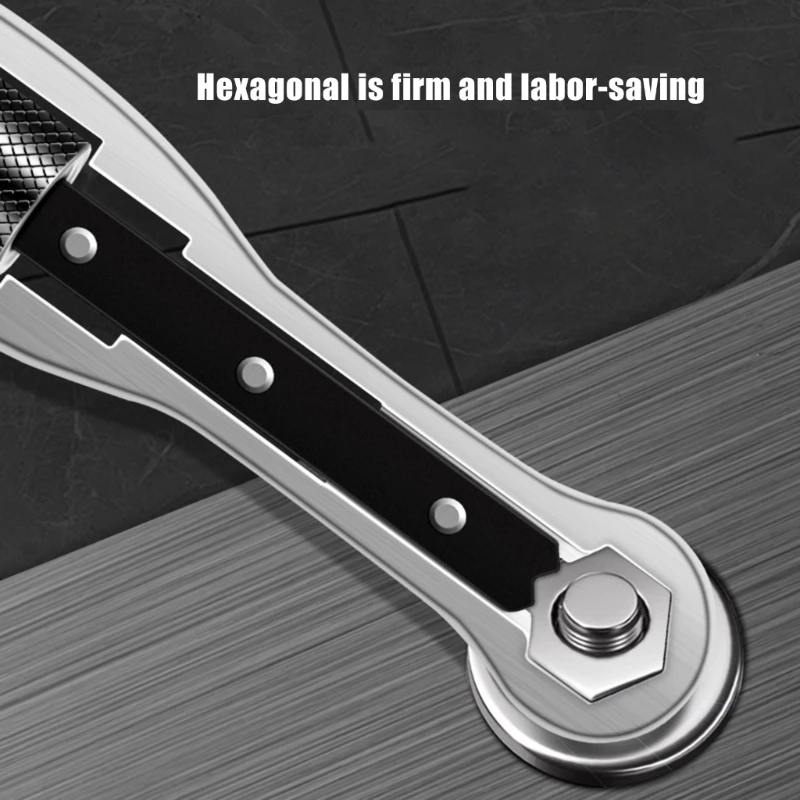 9.7'' Total Wrench Multifunctional Adjustable Universally Key Double Head Spanner Auto Repair Hand Tool