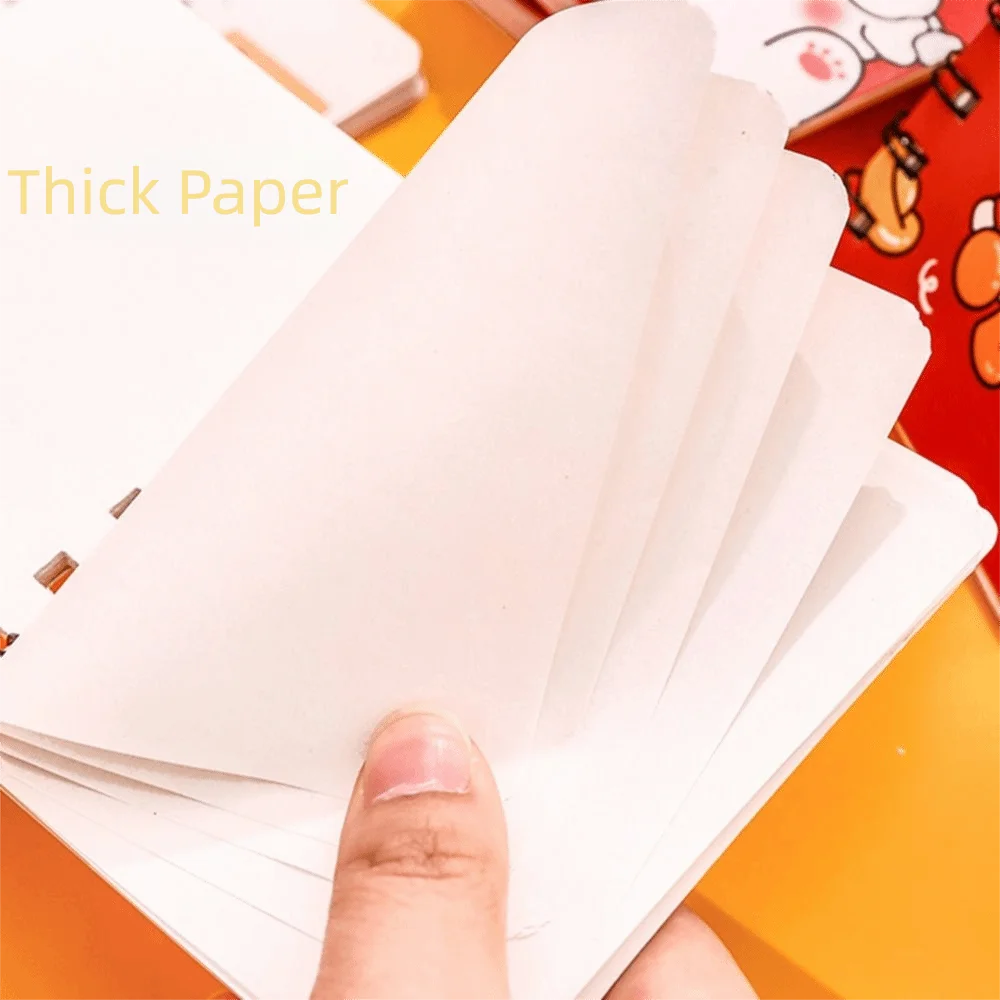 Cartoon A7 Pocket Notebook 80Sheets Square Notepad Loose-leaf Blank Inner Page Diary Book Spring FestivalGift