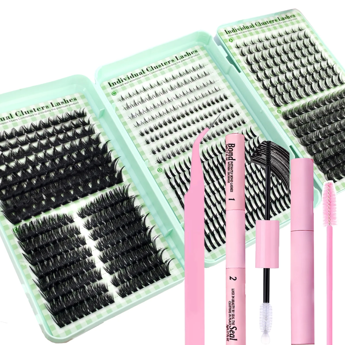 Neue 32-reihige 512-Cluster-Mix-Wimpern, natürlicher Manga-Look, DIY-Wimpernverlängerung, wiederverwendbare natürliche Wimpern – Detail 28