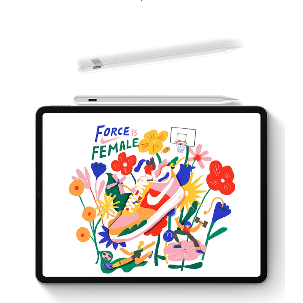 

Stylus Pen Palm Rejection Rechargeable Stylus Pen Tilt Sensitivity Tablet Pen with Magnetic Adsorption for Apple iPad 2018-2024
