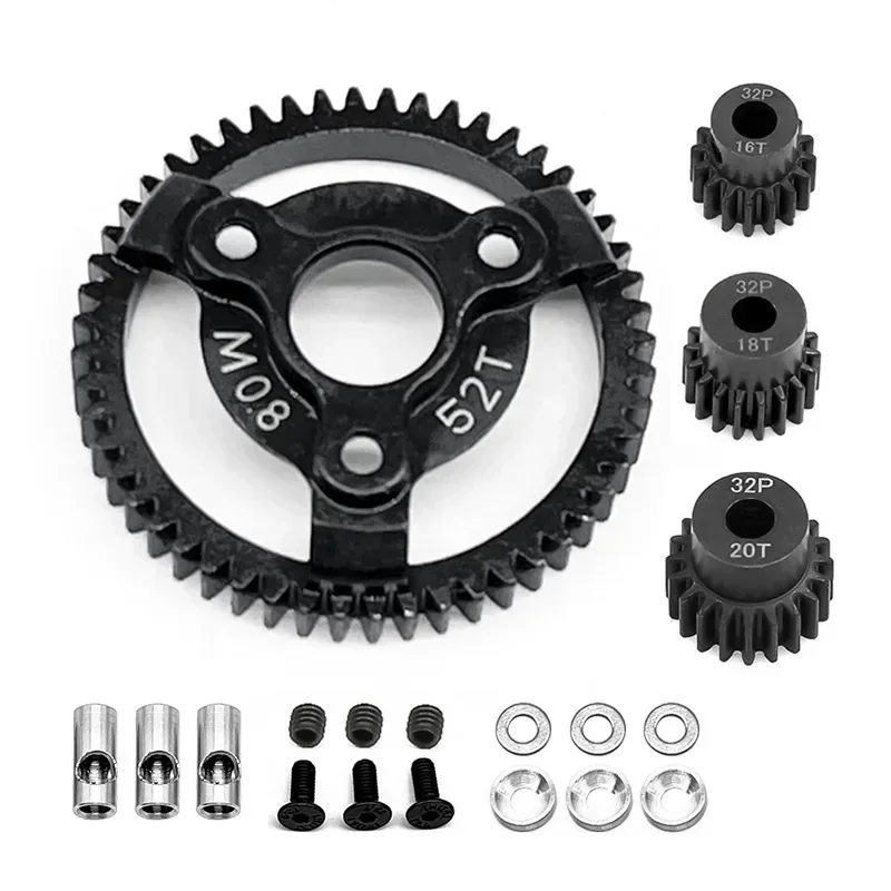 Harden Steel Spur Main Gear 50T 52T 54T 56T 58T 32Pitch 0.8M 6842 6843 3956 for RC Car 1/10 TRX Slash Stampede Rustler 4x4 VXL