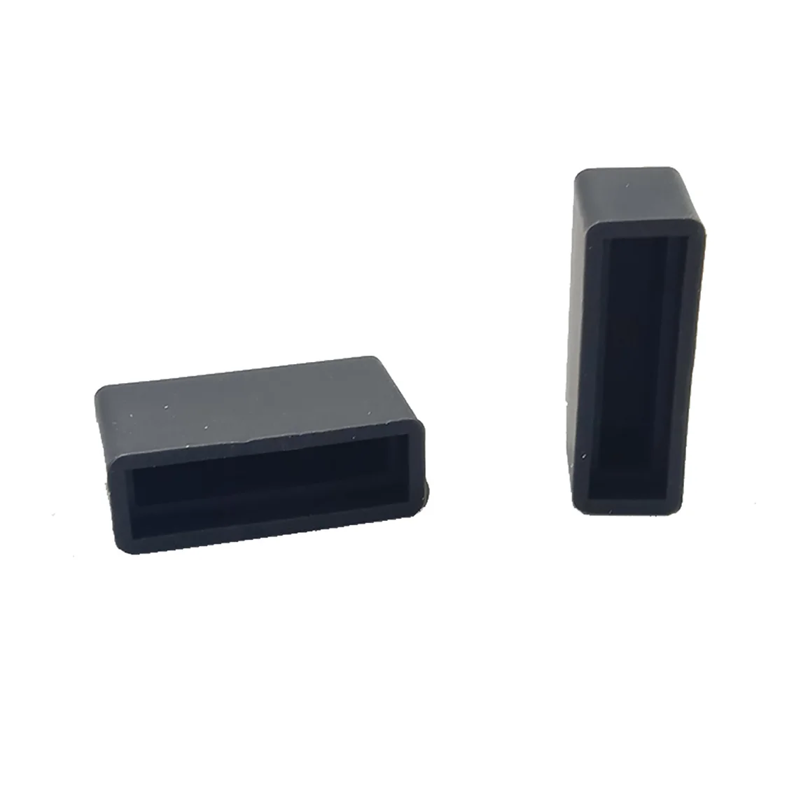 Rectangular Silicone Rubber Protect Caps Double-row In-line Soft Sheath Black Square Silicone Rubber End Caps