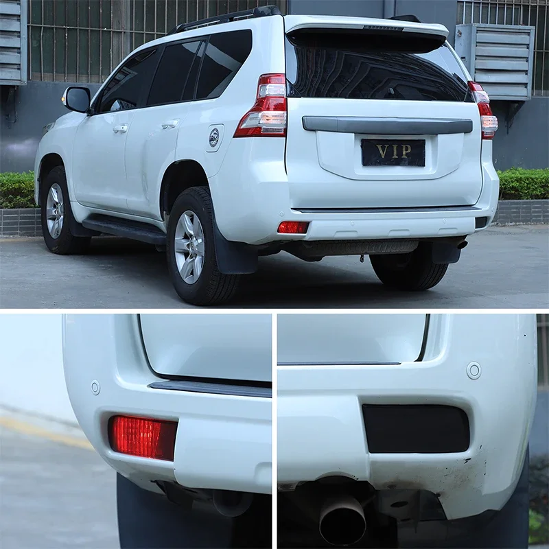 

For Toyota Land Cruiser Prado 150 2010-2023 ABS Blackened Car Rear Fog Light Cover Trim Sticker Car Accessories