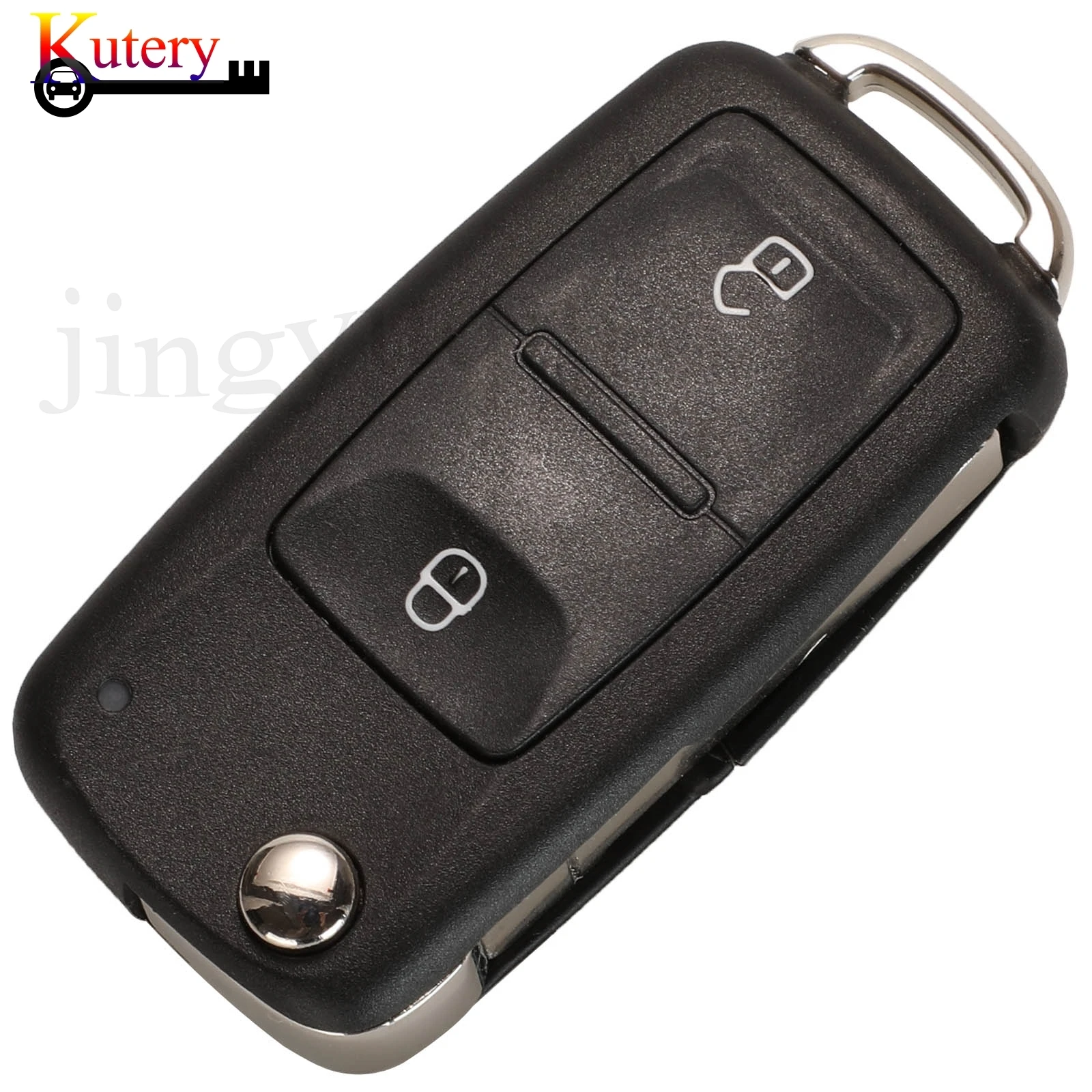 jingyuqin Remote Smart Car Key For VOLKSWAGEN VW Amarok Transporter 2011-2016 2Buttons 434MHZ ID48 Chip 5K0837202AD