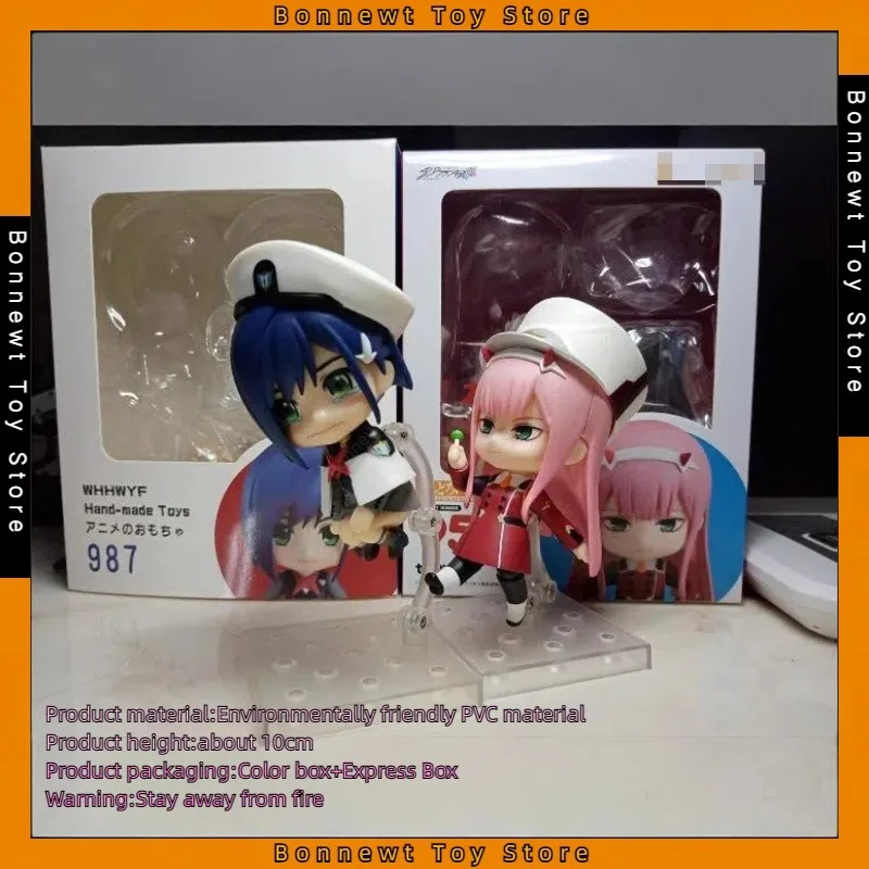 

10cm Darling in the Franxx Q version Nendoroid 952# Zero Two 987# Berry Movable Face Changing Hand Model Boxed Ornaments