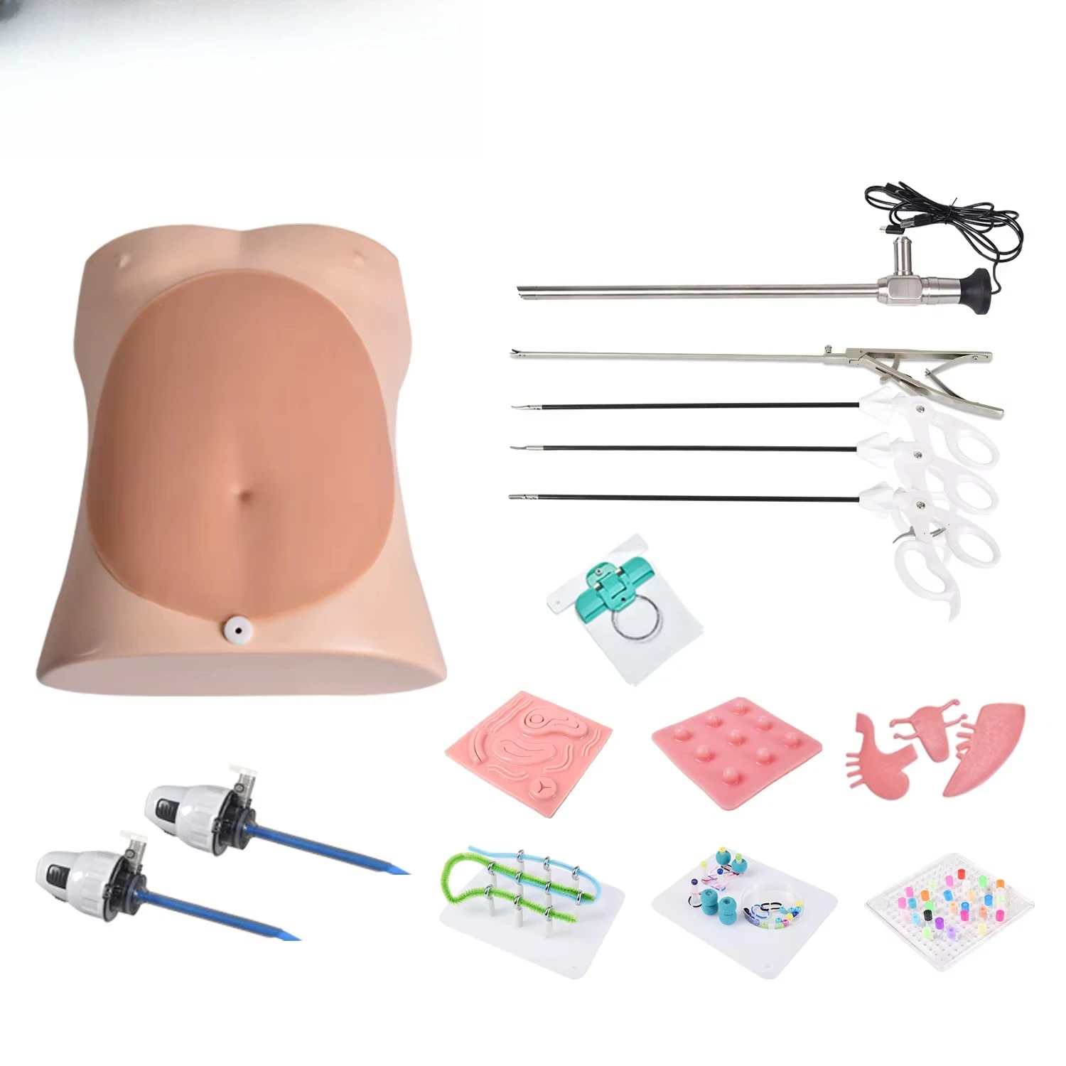 USB Camera Laparoscopic Trainer Box Abdominal Training Simulator For Medical Science