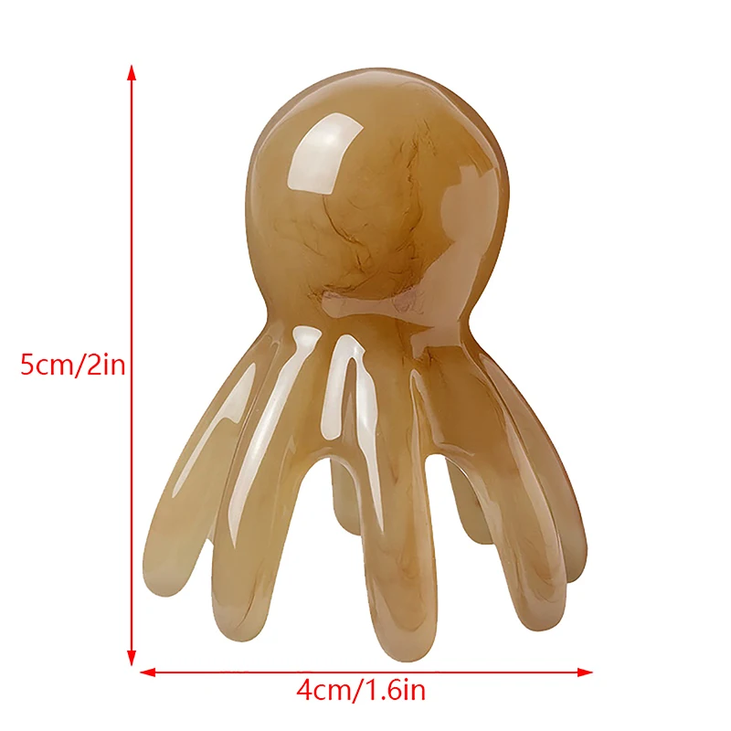 

2Pcs Acupuncture Spa Body Home Health Therapy Tool Resin Octopus Comb Head Massager Meridian Scraping Scalp Massage