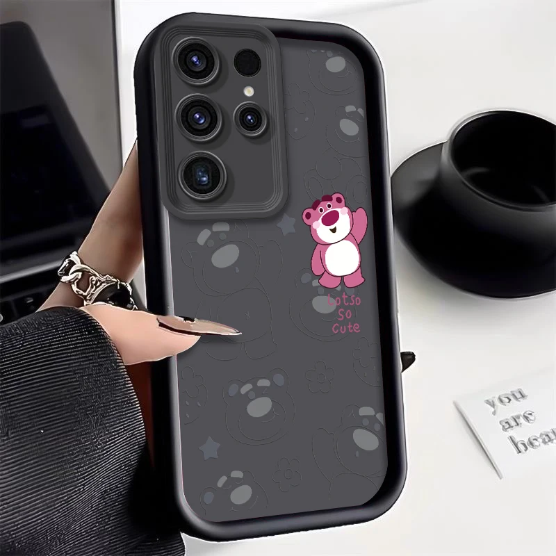 Disney Lotso Fashion Fall Shockproof Case For Samsung Galaxy S24 S23 Ultra S22 S21 Plus FE A55 A54 A53 A52 Soft TPU Cover WK250