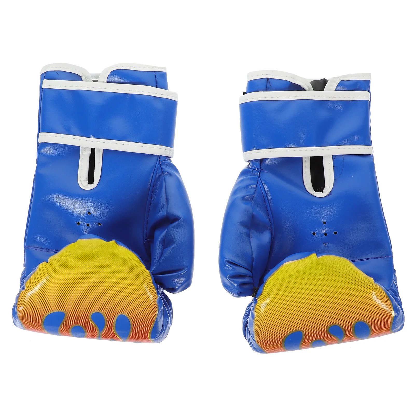 

Children PU Boxing Gloves and Mitts Flame Pattern for Martial Arts Kickboxing Taekwondo Training Protective Gloves