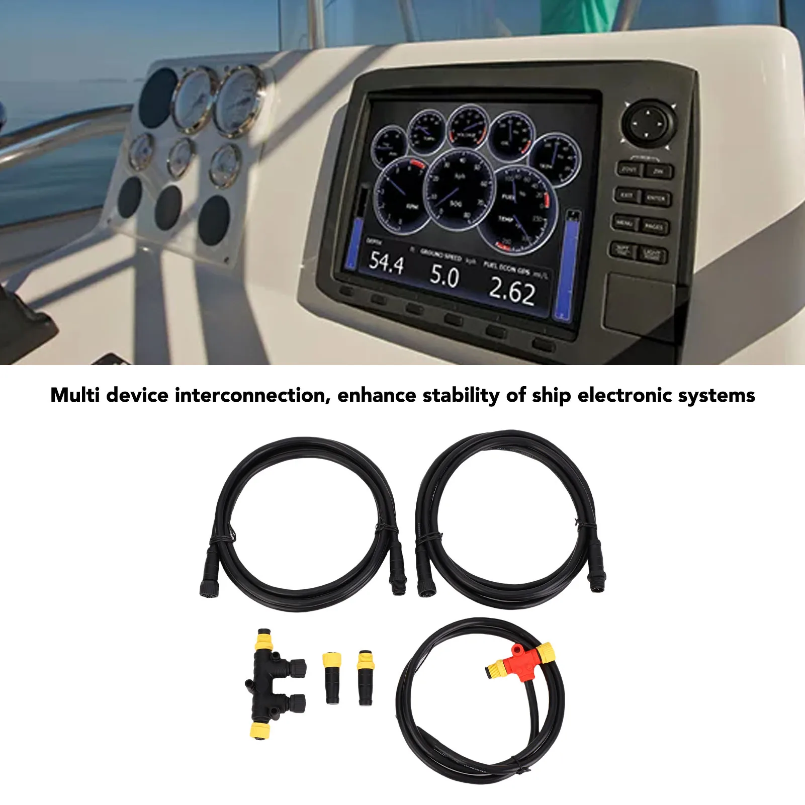 NMEA 2000 Connector Kit Plug and Play  Metal and Plastic Rainproof NMEA 2000 Starter Kit for Complete Communication Network