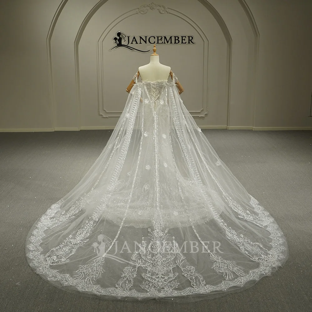 2026 Mermaid Wedding Dress Short Sleeves Lace Beading Bride Dresses Customized High Quality Princess Women Clothing vestidos de
