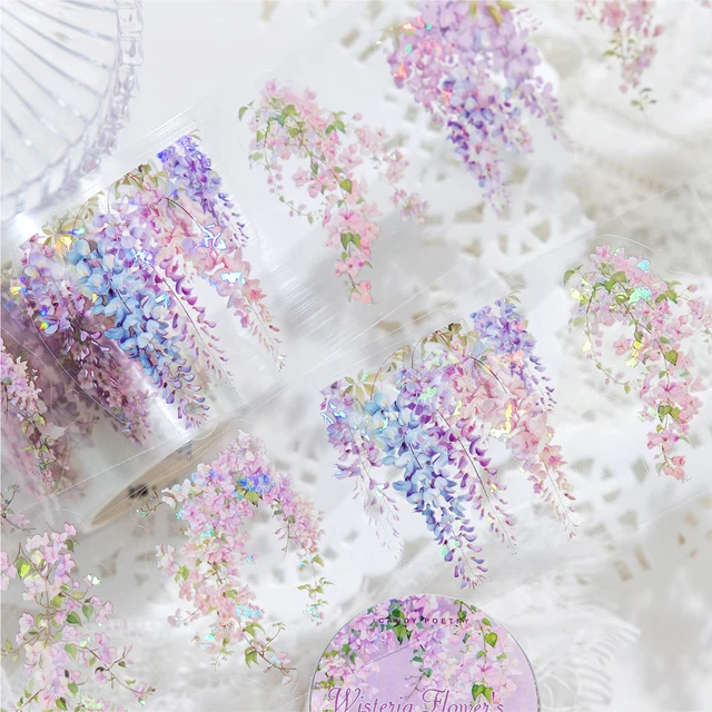 JIANQI 50mm * 2m PET roślina winorośli i gałęzi taśma do lampy naklejki dekoracyjny kolaż klej Diy Scrapbooking ręcznie robiona taśma maskująca