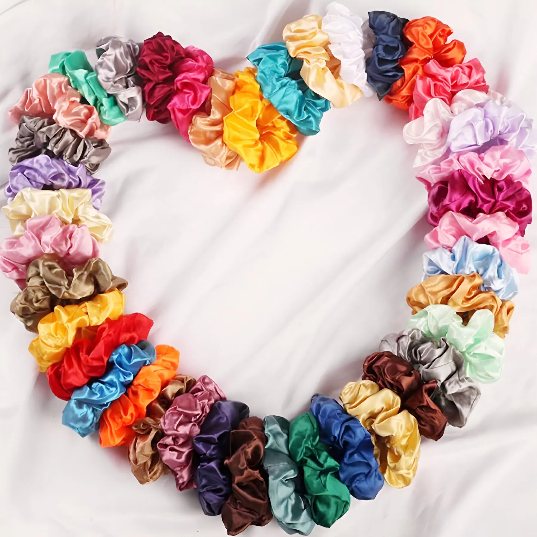 40 Stück Haargummis aus Satin- – Ribbon Wired Satin Bewertung und Preis