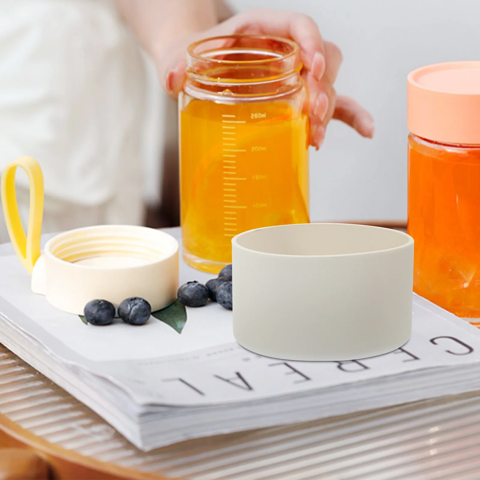 

2Pcs Silicone Bottle Anti-Skid Boot Protective Sleeve Outdoor Cup Bottom Cover Heat Insulation Durable Bottle Sleeve