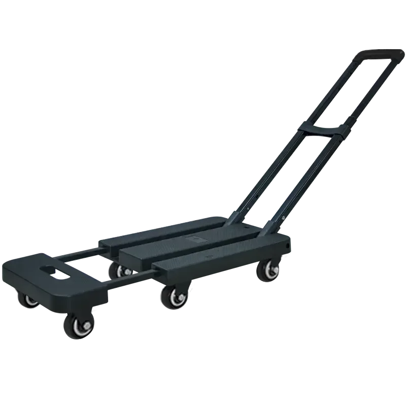 

Single Silent 200kg Heavy Telescopic Dolly Luggage Truck PP10A/6 Folding Transport Platform Trolley