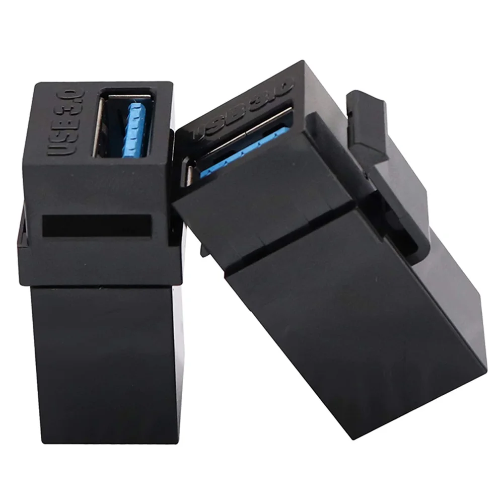 Portable USB 3.0 Keystone Jack Inserts Connect Equipment with USB Port Easy Installation Female To Female Connector