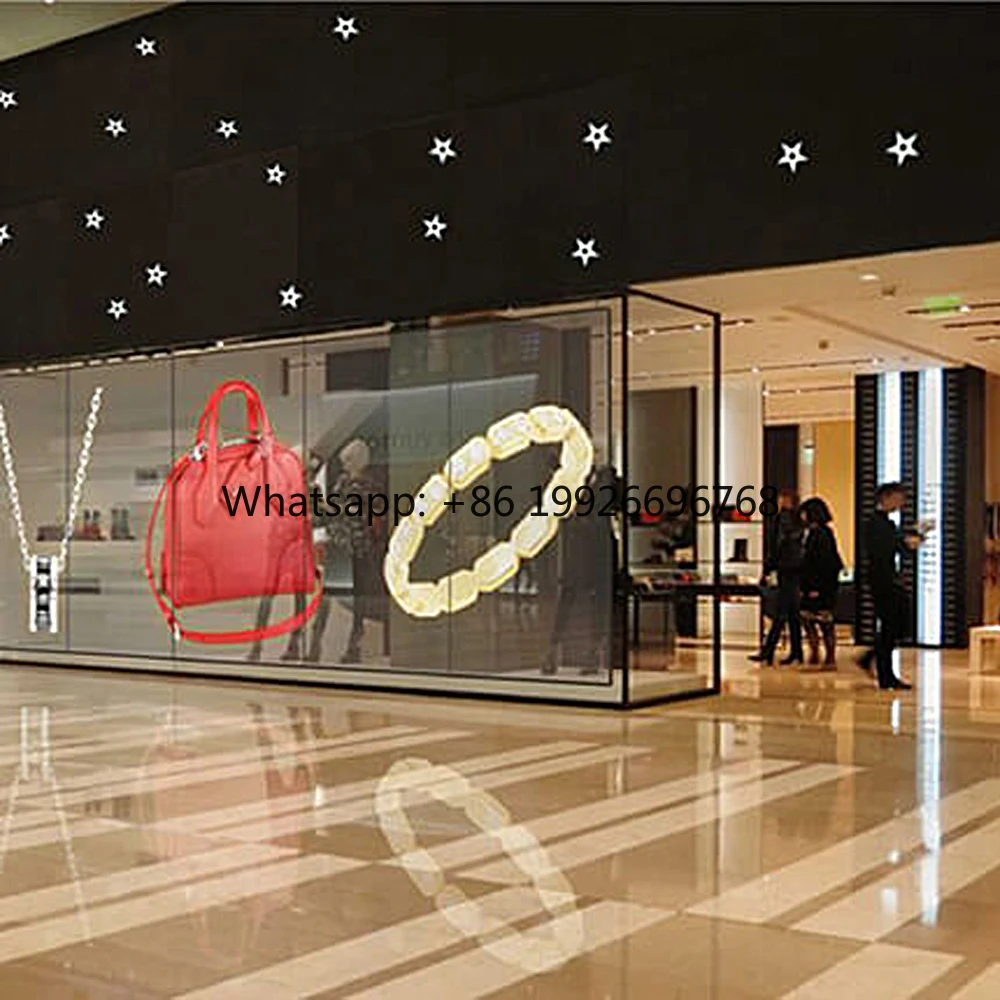 Outdoor Window Glass Transparent Led Film Display P7.8 Slim Plug and Play SMD Led Screen Video Wall