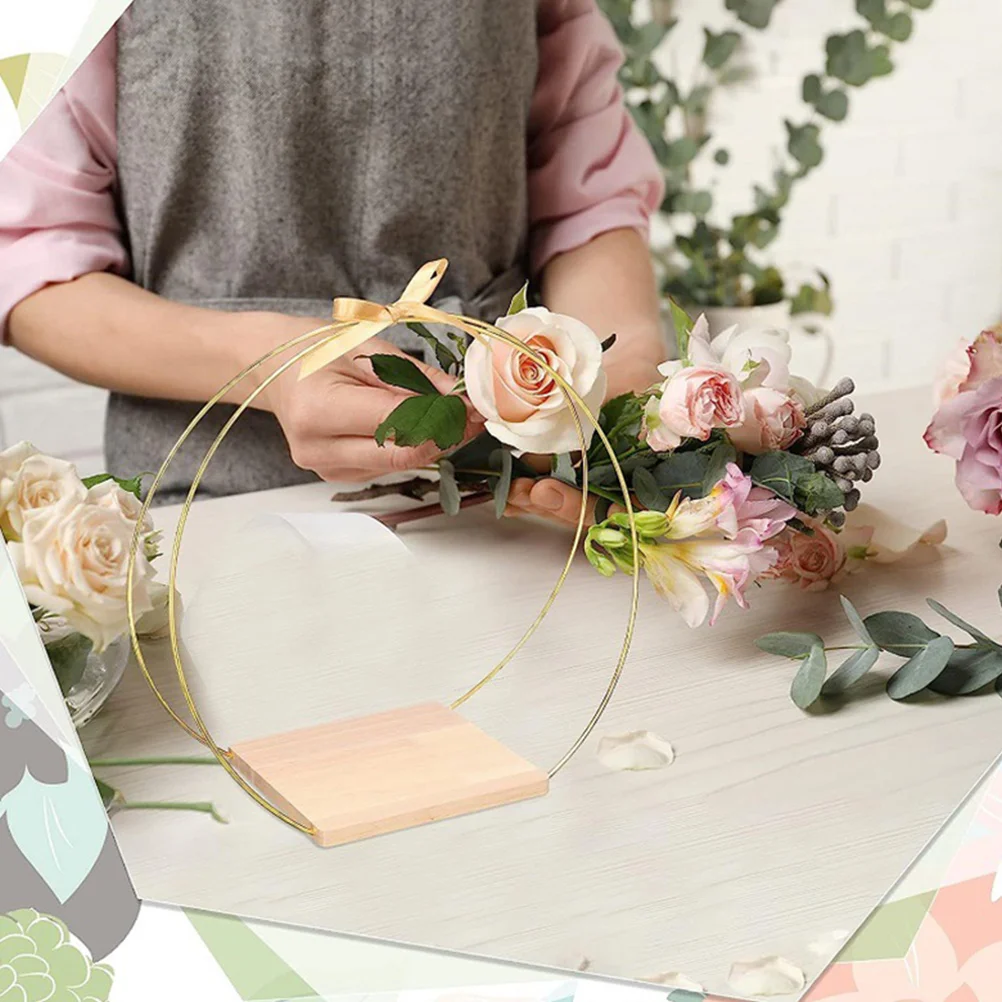 

2 Sets Gold Metal Floral Hoop Wedding Table Centerpiece DIY Decor Wreath Craft Diy Wedding nament Kitchen Tools