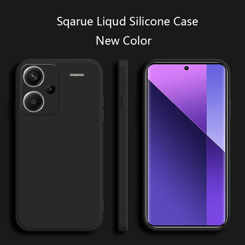 Quadratische Silikon-Handyhülle für Xiaomi Redmi Note 13 Pro+ 5G Cover Matte Case Redmi Note 13 Pro Plus 5G Kameraschutzhülle