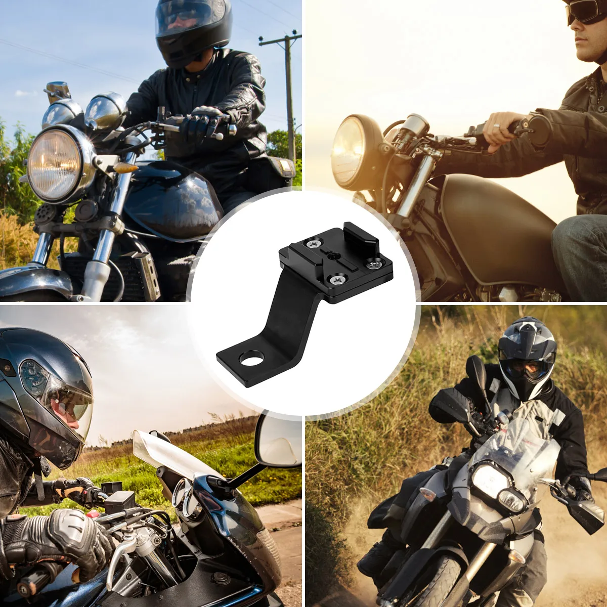 

Rearview Mirror Mount For Durable Metal Motorcycle Accessories Fixed Easy Install Small Light Camera Holder Mount Motorcycle