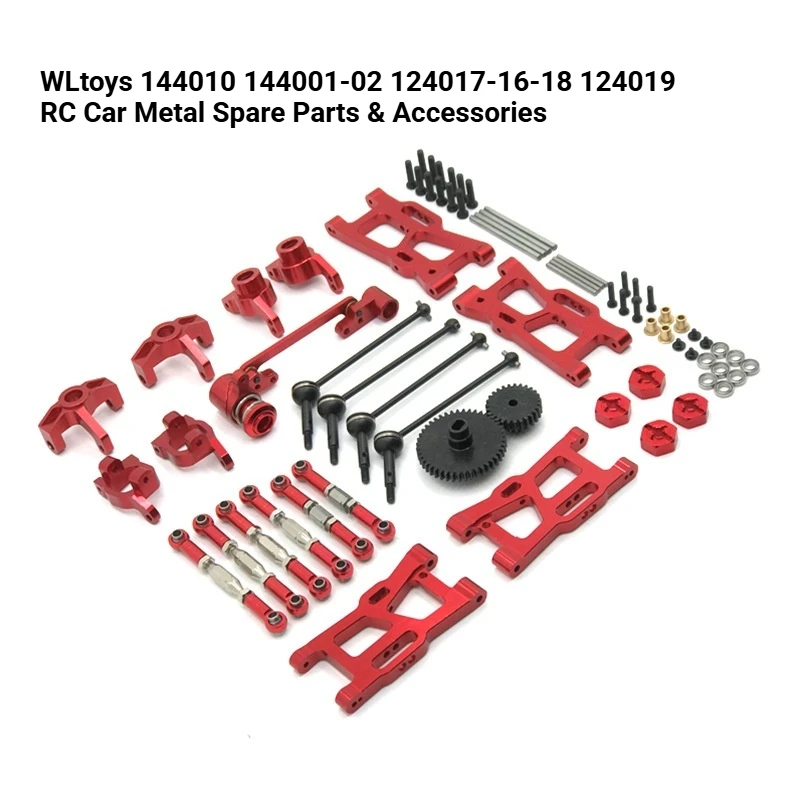 

WLtoys Metal Rc Car Parts For 144010 144001 124016 124017 124018 124019 Aluminum Alloy Upgrade Accessories For Rc Hobby