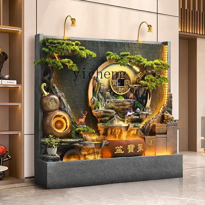 ZC flowing water fountain rockery water curtain wall living room office courtyard circulating water decorative ornament
