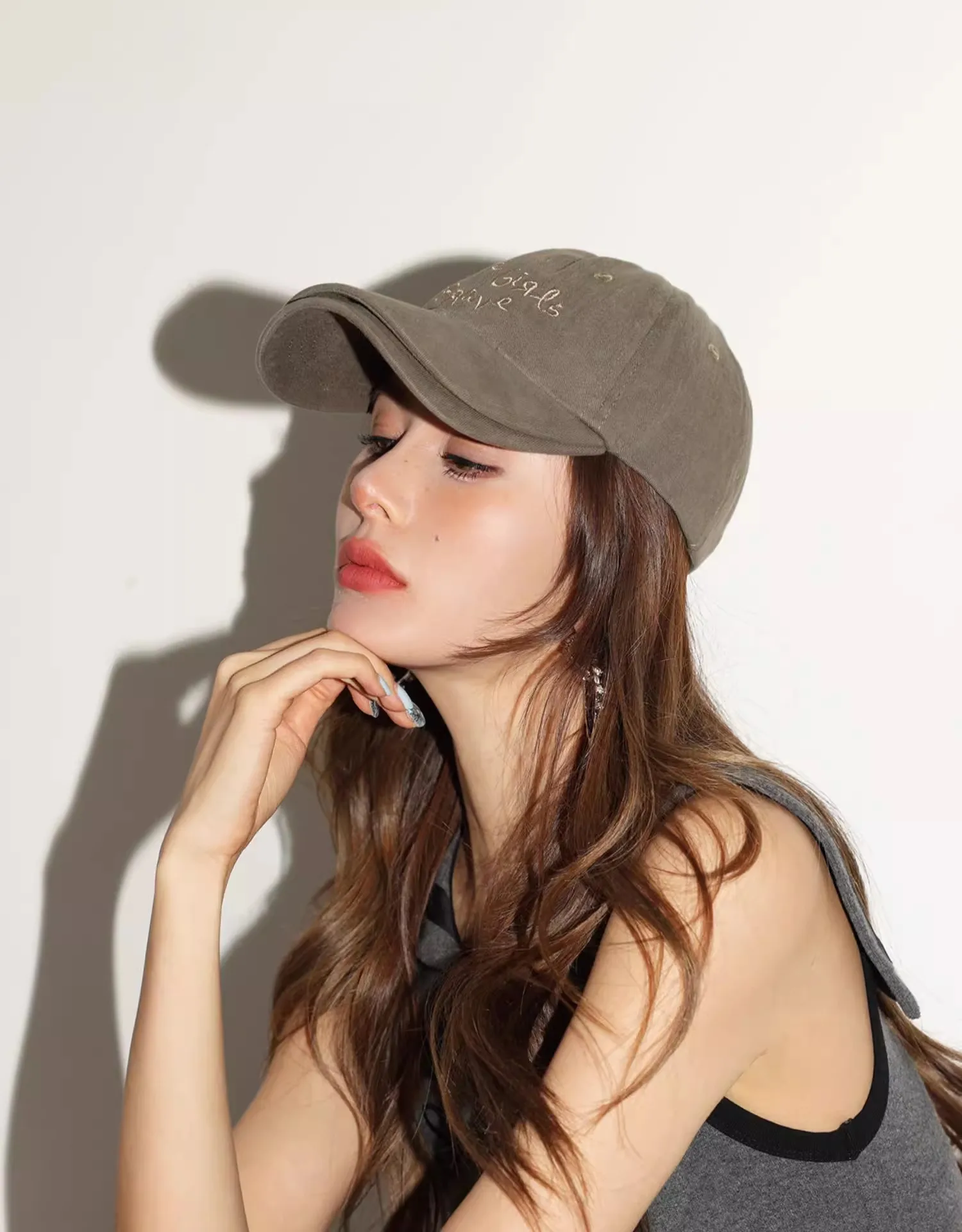 

Personality Double Brim Cap Women Fashion All Match Small Head Around Soft Cap Outdoor Street Fashion Brand Baseball Cap Man