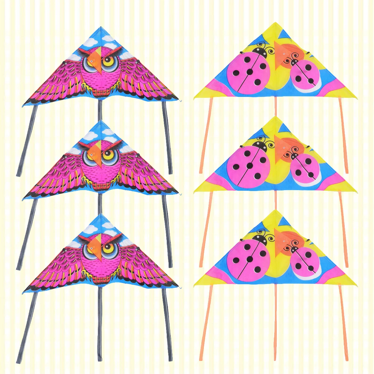 10 Stück 60 cm wasserdichter fliegender Drachen aus Seide, verstärkter Rahmen, dreieckiger Stil, Outdoor-Erholungswerkzeug für Kinder, Gärten, Parks mit