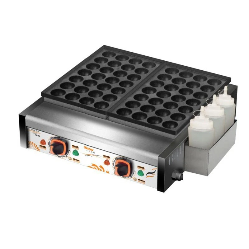 Electric/Gas Fish Ball Machine Commercial Octopus Small Ball Machine Double Board