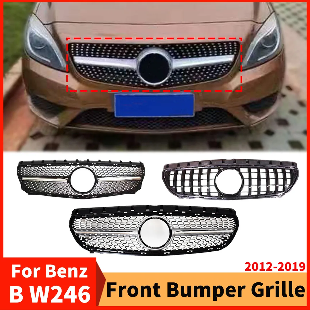

Тюнинг для Mercedes Benz B class W246 2012-2019, передняя решетка, гоночный бампер, решетка, Стайлинг, украшение, сетка на капоте, обновленная отделка
