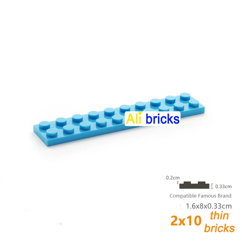 8pcs 3832 Plate 2x10 MOC Compatible Brick Parts Building Blocks Accessories Assemble Replaceble Changeover Particle DIY Kid Toy