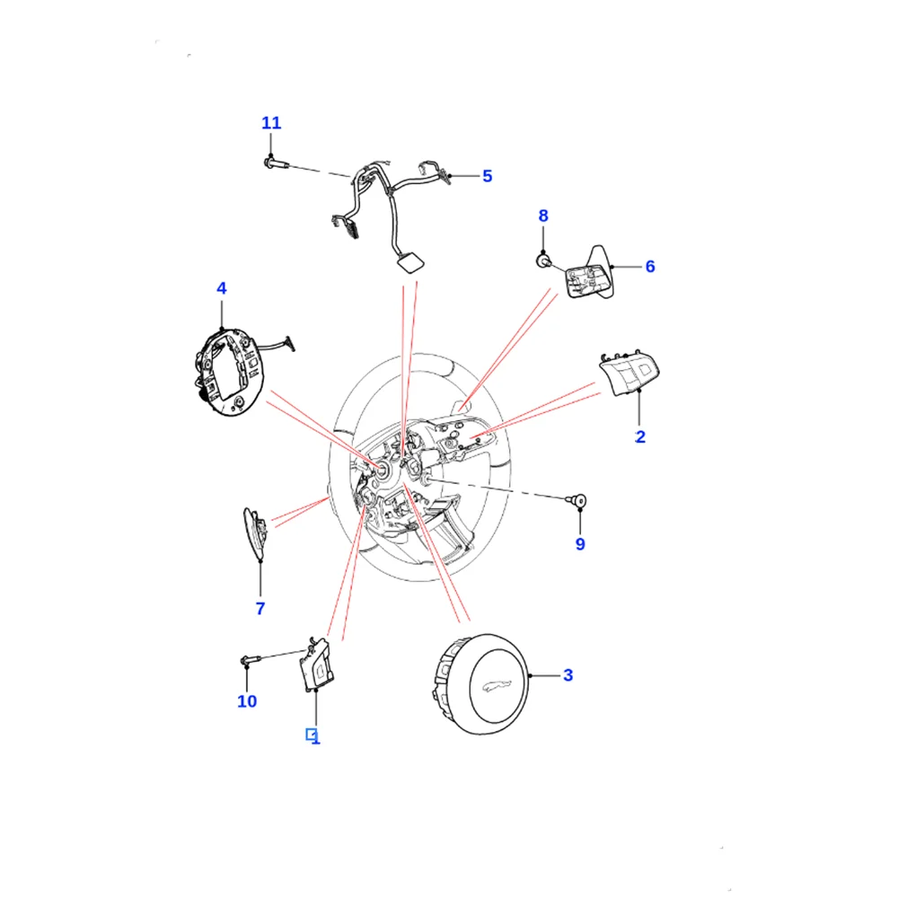 

OEM GX73-13D767-AC T2H7017 volume switch Steering Wheel Controls Multifunction FOR JAGUAR XE XF F-PACE