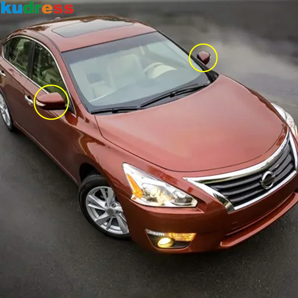 Rearview Mirror Cover Trim For Nissan Altima Teana L33 2013 2014 2015 Chrome Car Side Wing Mirrors Cap Shell Overlay Accessories