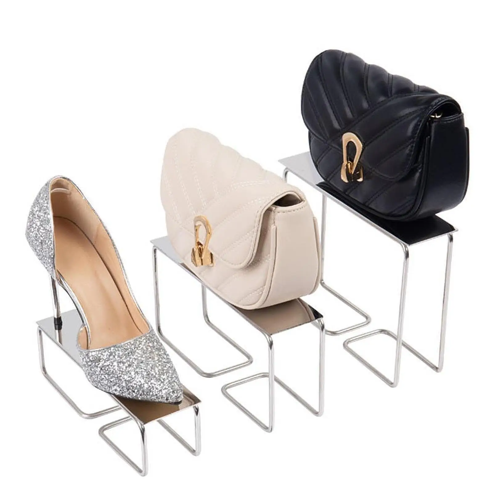 

U Shape Display Stand Multifunction Cupcake Display Shelf Shoe Holder for Perfume Action Figure High Heels Shopwindow Jewellery