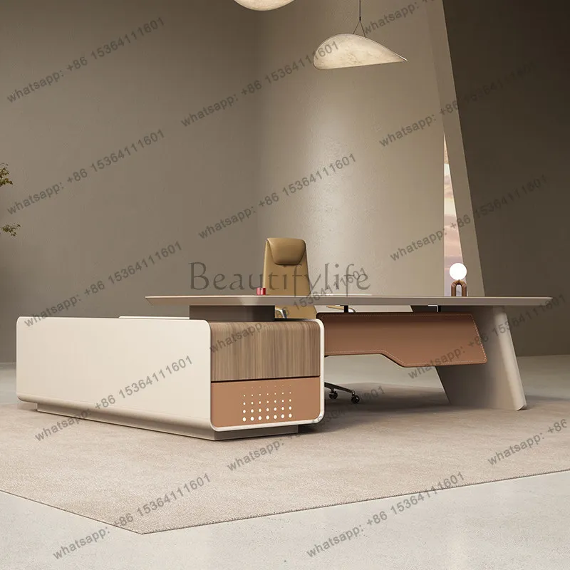 High end light luxury boss President Manager room offices office desks and workstations computer desk Room desks writing desk