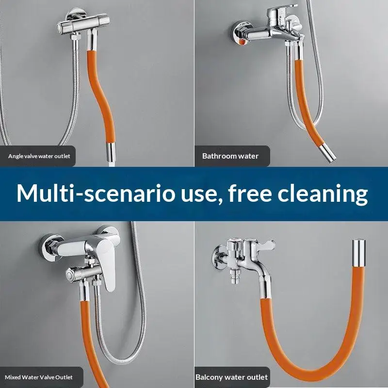 Flexible 360 Degree Bendable Faucet Extension Hose Leak Proof Rust Resistant Kitchen Bathroom Laundry Sink Adapter