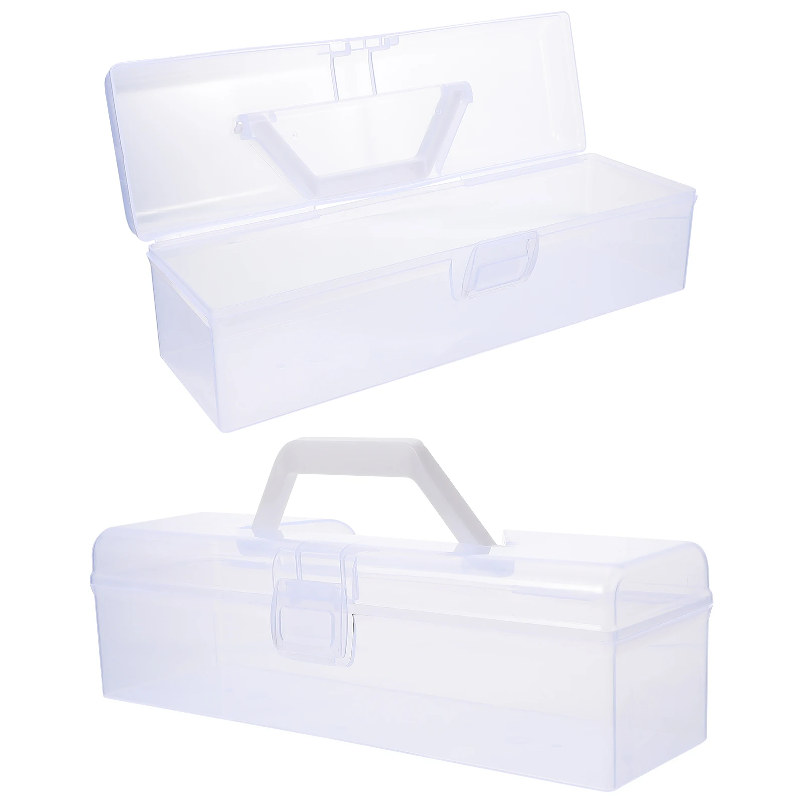 

2 pcs Lightweight Portable Storage Case Tools Storage Box for Painting Tools Plastic Plastic Box Craft Container